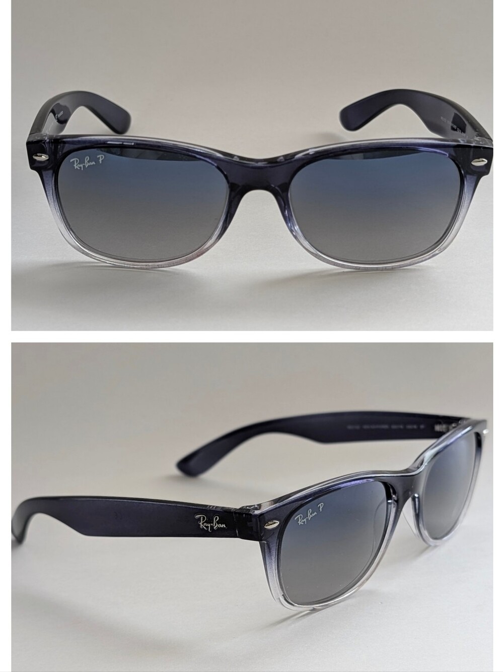 Ray-Ban RB2132 New Wayfarer 822/78 Polarized Sunglasses | 55-18-145 | EUC